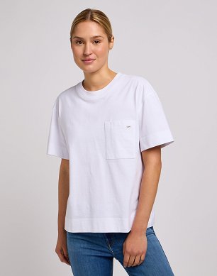 Koszulka Damska Lee Pocket Tee Bright White L112350173