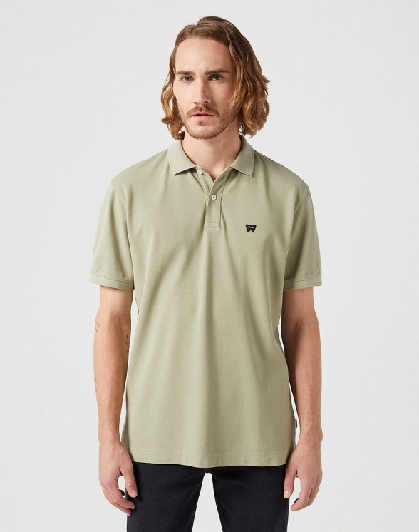 Polo Męskie Wrangler Ss Polo Tee Tea Leaf 112350462