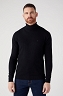 Sweter Męski Wrangler Roll Neck Knit Black W8D42P100