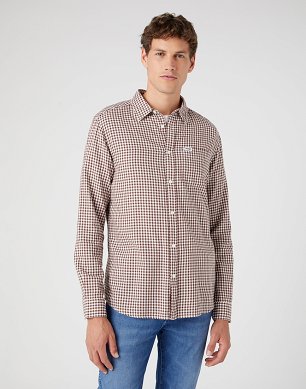 Koszula Męska Wrangler 1 Pocket Shirt Cappuccino W5A22LH36