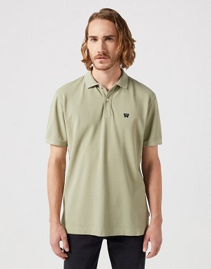 Polo Męskie Wrangler Ss Polo Tee Tea Leaf 112350462