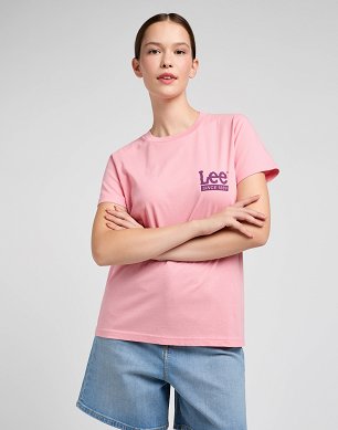 Koszulka Damska Lee Small Lee Tee Peony Pink 112351131