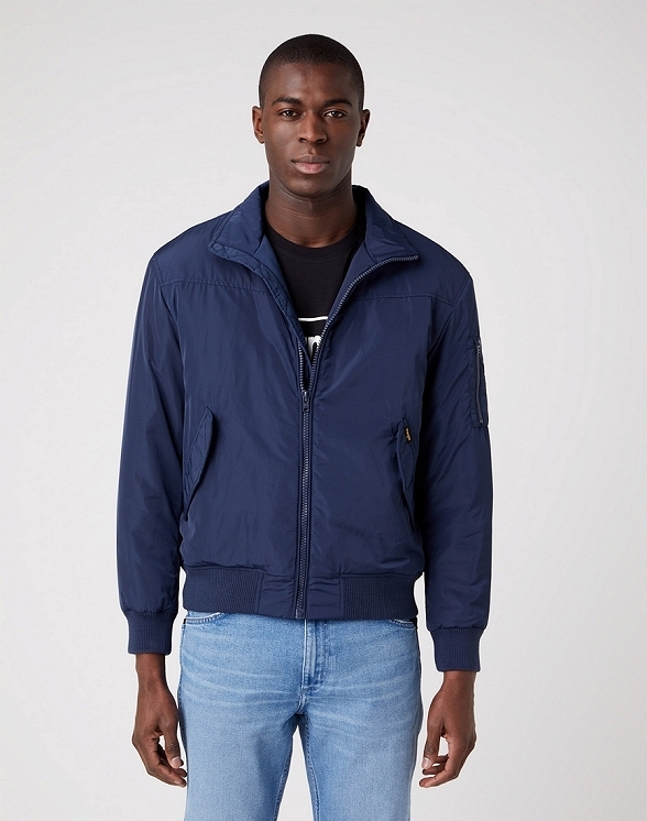 Kurtka Męska Wrangler Bomber Jacket Navy W4C5W3114