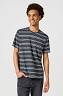 Koszulka Męska Wrangler Ss Stripe Tee Faded Black 112355070