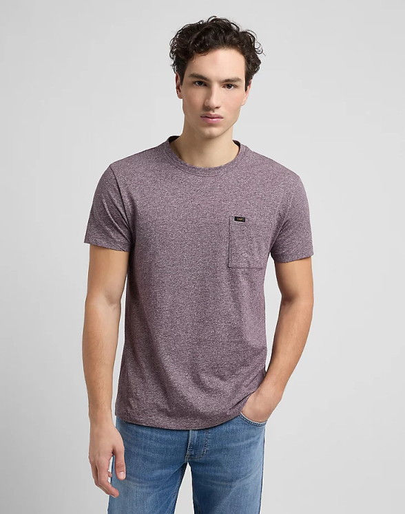 Koszulka Męska Lee Ultimate Pocket Tee Garnet 112349077