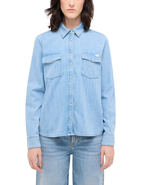 Koszula Damska Mustang Style Sedana Basic Shirt Denim Blue 1016222-5000-400