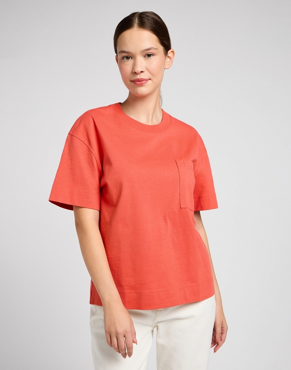 Koszulka Damska Lee Pocket Tee Poppy 112350171