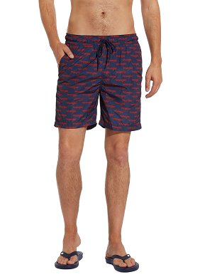 Szorty Męskie Wrangler SWIM Short SCARLET Red W4B01V9UU