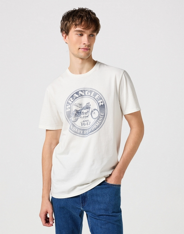 Koszulka Męska Wrangler Americana Tee White W112350454