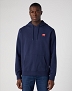 Bluza Męska Wrangler Sign Off Hoodie Real Navy W651I3XW4