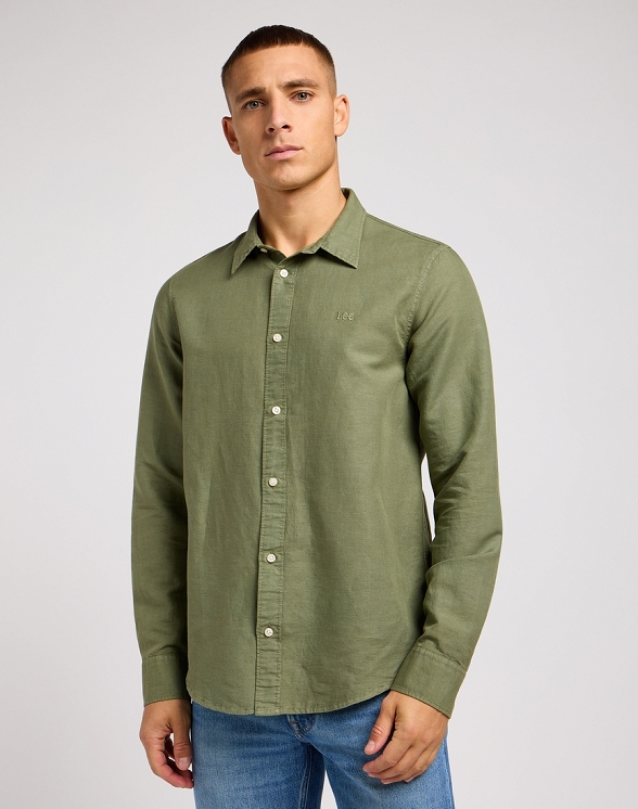 Koszula Męska Lee Patch Shirt Olive Grove 112350072