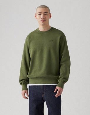 Bluza Męska Levi`s® Authentic Crewneck Sweatshirt Garment Dye Kombu Green A9244-0020