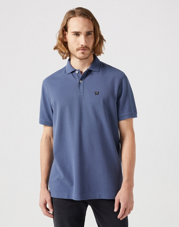 Polo Męskie Wrangler Ss Polo Tee Vintage Indigo 112350460