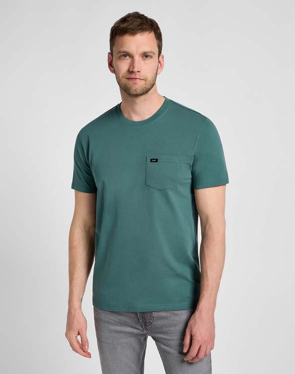 Koszulka Męska Lee Pocket Tee Evergreen 112355581