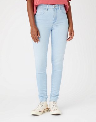 Spodnie Damskie Wrangler High Rise Skinny Soft Blue W27HZI44B