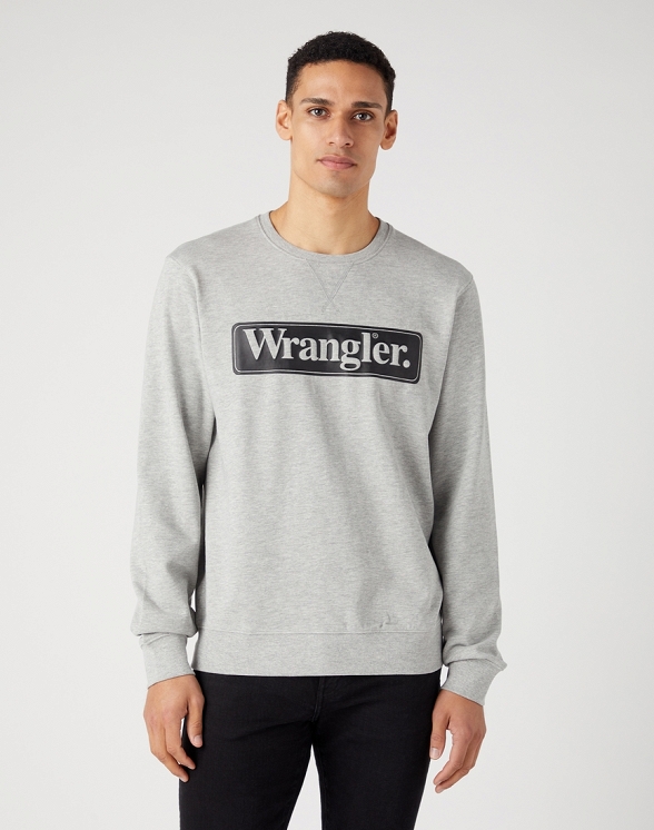 Bluza Męska Wrangler Seasonal Crew Mid Grey Melee W6F3I3X37