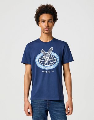 Koszulka Męska Wrangler Americana Tee Navy 112355047