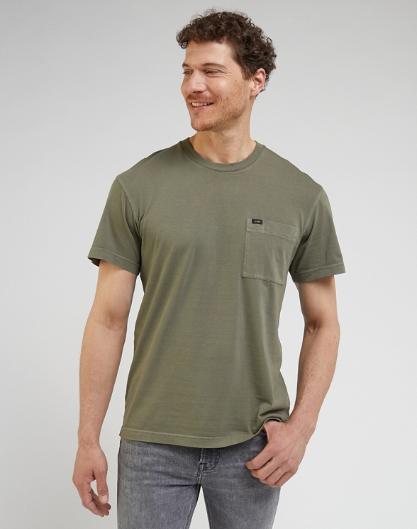 T-shirt Męski Lee Relaxed Pocket Tee Olive Grove LL02FPA61