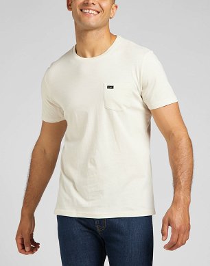 T-shirt Męski Lee Pocket Tee Ecru L63JFQNQ