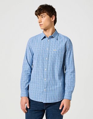 Koszula Męska Wrangler 1 Pkt Shirt Blue 112357222