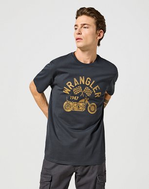 Koszulka Męska Wrangler Americana Tee Faded Black 112357376