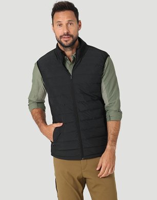 Bezrękawnik Męski Wrangler Athletic Hybrid Vest Black W4G7Y3101