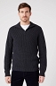 Sweter Męski Wrangler Half Zip Knit Dark Grey Melee W8D0PJX06