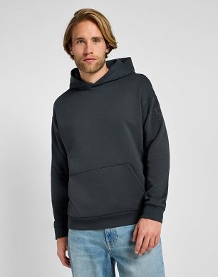 Bluza Męska Lee Core Relaxed Hoodie Washed Black 112355528