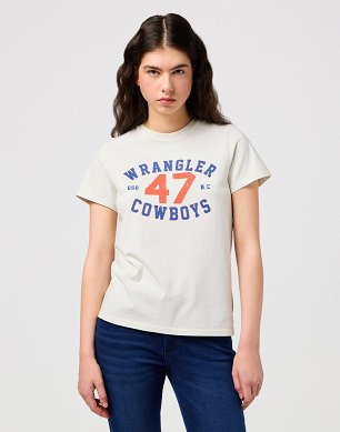 Koszulka Damska Wrangler Regular Tee Vintage White 112350277