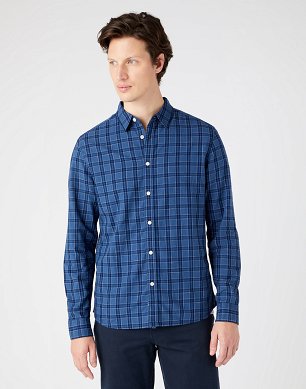 Koszula Męska Wrangler Non Pkt Shirt Dark Indigo W5G1BPX1E