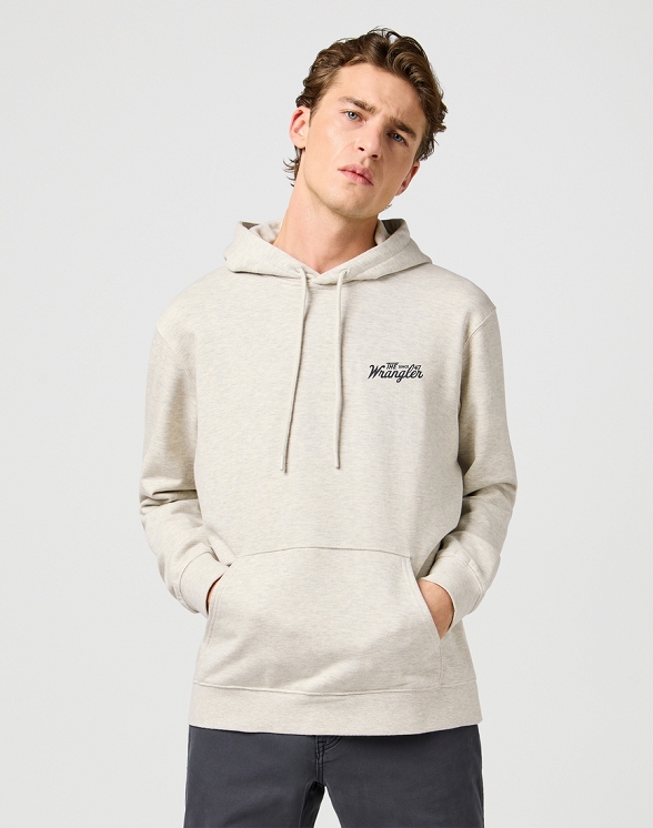 Bluza Męska Wrangler Americana Hoodie Oat Melee 112362778