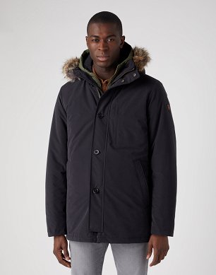 Kurtka Męska Wrangler In 1 Parka Jacket Black W40DX7100