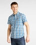 Koszula Męska Lee Western Ss Shirt Dipped Blue L641CZLA