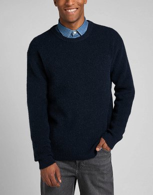 Sweter Męski Lee Seasonal Crew Mood Indigo L83ZDD61