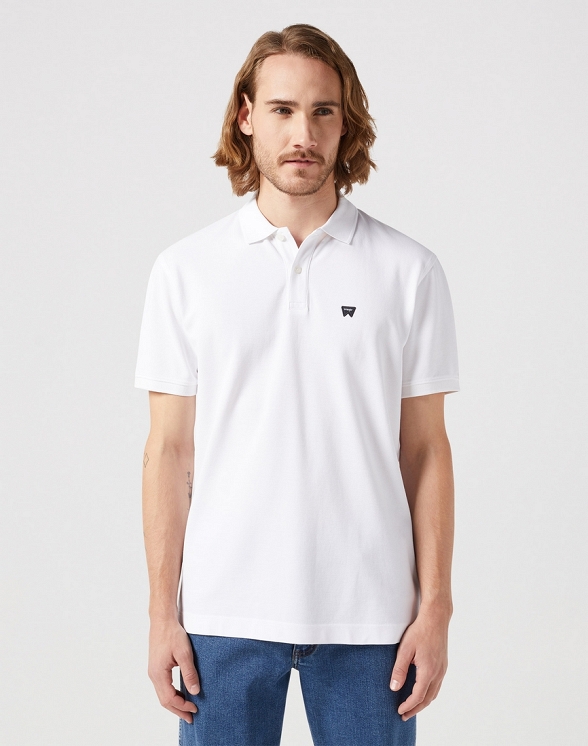 Polo Męskie Wrangler Ss Polo Tee White 112350461