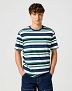 Koszulka Męska Wrangler Ss Stripe Tee Navy 112357450