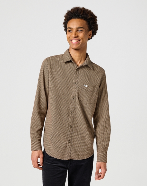 Koszula Męska Wrangler 1 Pkt Flannel Shirt Gingerbread 112357219