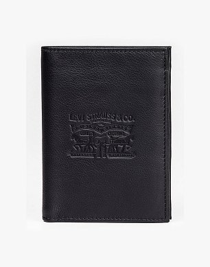 Portfel Męski Levi`s® Vintage Two Horse Vertical Coin Wallet Regular Black 77173-0372