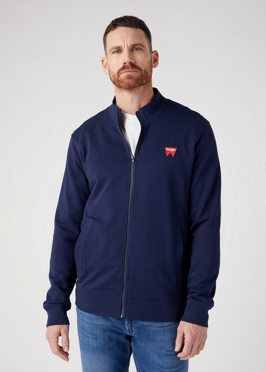 Bluza Męska Wrangler Funnel Neck Zip Real Navy W663I3XW4