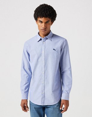 Koszula Męska Wrangler Ls Shirt Oxford Blue 112350481