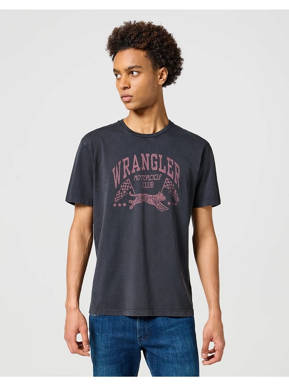 Koszulka Męska Wrangler Graphic Tee Faded Black 112357426