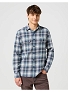 Koszula Męska Wrangler 2 Pkt Shirt Blue Grey 112357384