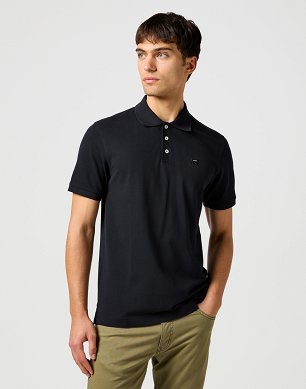 Koszulka Męska Wrangler Polo Shirt Black 112365465