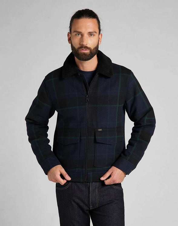 Kurtka Męska Lee Wool Jacket Navy L86PCS35