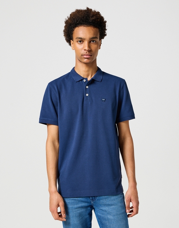 Koszulka Męska Wrangler Ss Polo Navy 112355072