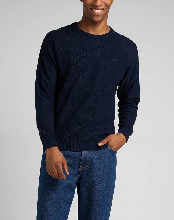 Sweter Męski Lee Raglan Crew Knit Sky Captain L83PKHHY