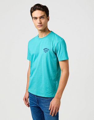 Koszulka Męska Wrangler Small Logo Tee Latigo Bay 112362813