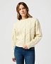 Sweter Damski Wrangler Cable Knit Sweater Worn White 112356472