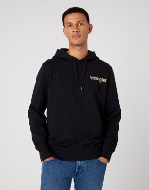 Bluza Męska Wrangler Graphic Hoodie Black W674I4100