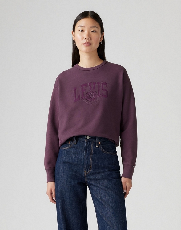 Bluza Damska Levi`s® Graphic Heritage Crewneck Sweatshirt Crew  Plum Perfect A7288-0037